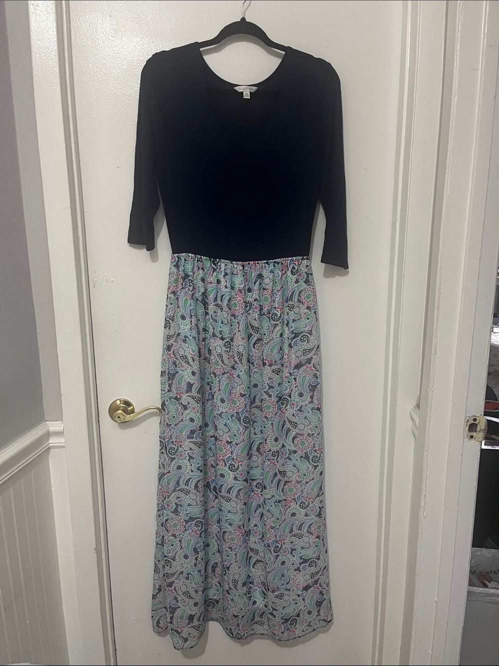 Charming Charlie Blue Top Paisley Maxi Dress
